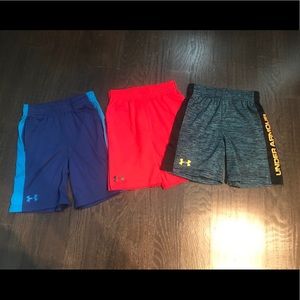 3 Under Armour boys shorts.